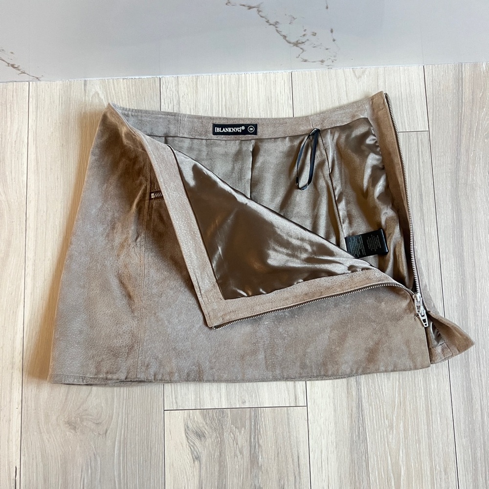 Blank NYC Brown Suede Skirt